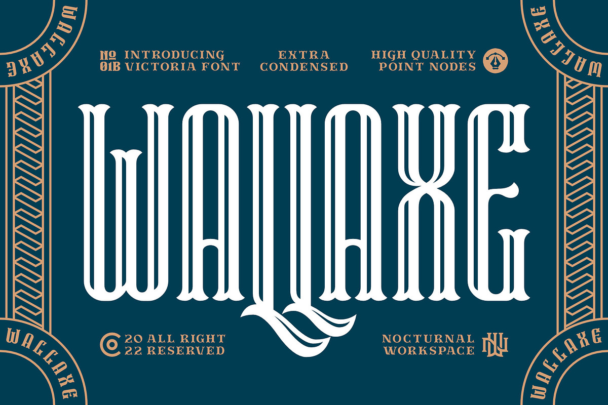 Wallaxe Extra Condensed, a Slab Serif Font by Nocturnal Workspace (Photo 1 of 9)