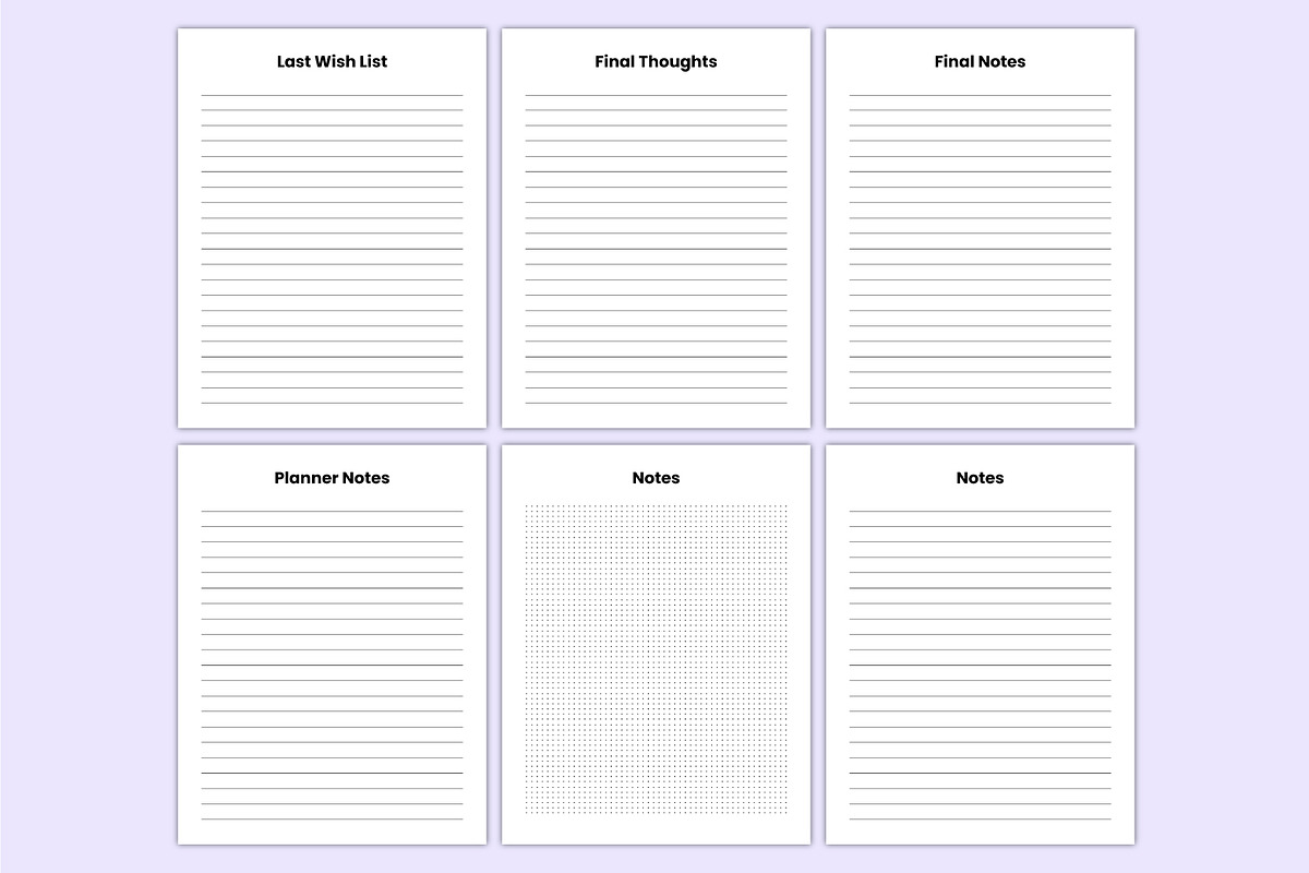 Printable End of Life Planner Canva, a Stationery Template by Mustafiz (Photo 7 of 7)