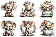 Easter Safari Animals Clipart, an Illustration by Sublimation Artist (Thumbnail 7 of 7)