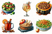 Watercolor Thanksgiving Food Clipart, an Illustration by OK Design (Thumbnail 4 of 5)