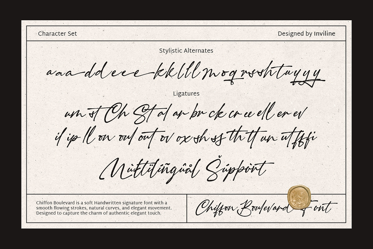 Chiffon Boulevard - Handwritten Font, a Handwritten Font by Inviline.co (Photo 9 of 10)
