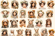 Boho Baby , Watercolor clipart, a Decorative Illustration by Hello My Print (Thumbnail 10 of 10)