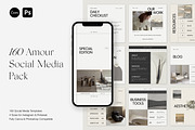 Amour Social Media Pack Canva PS, a Social Media Template by Feel This (Thumbnail 1 of 22)