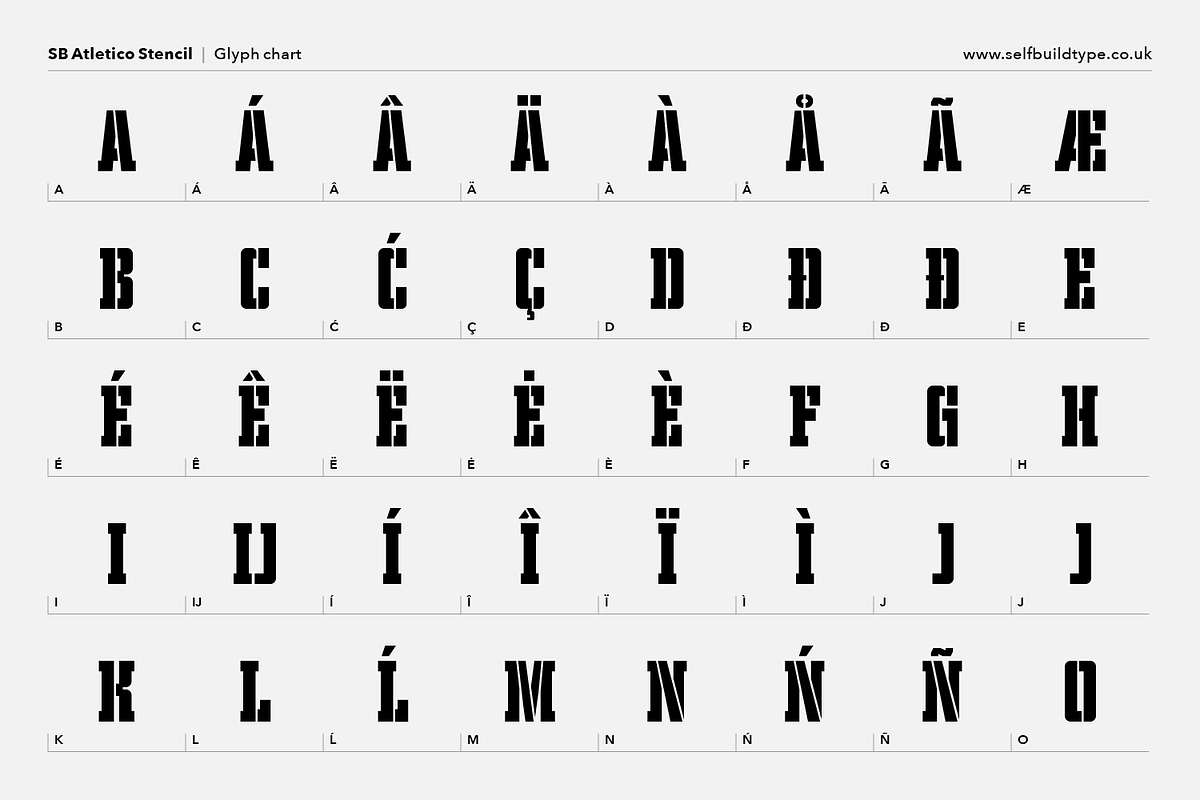 Atletico - Stencil font, a Slab Serif Font by SelfBuild Type (Photo 6 of 11)