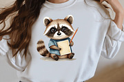 Back to School Raccoon Clipart, a Seasonal Illustration by Designworld (Thumbnail 9 of 11)