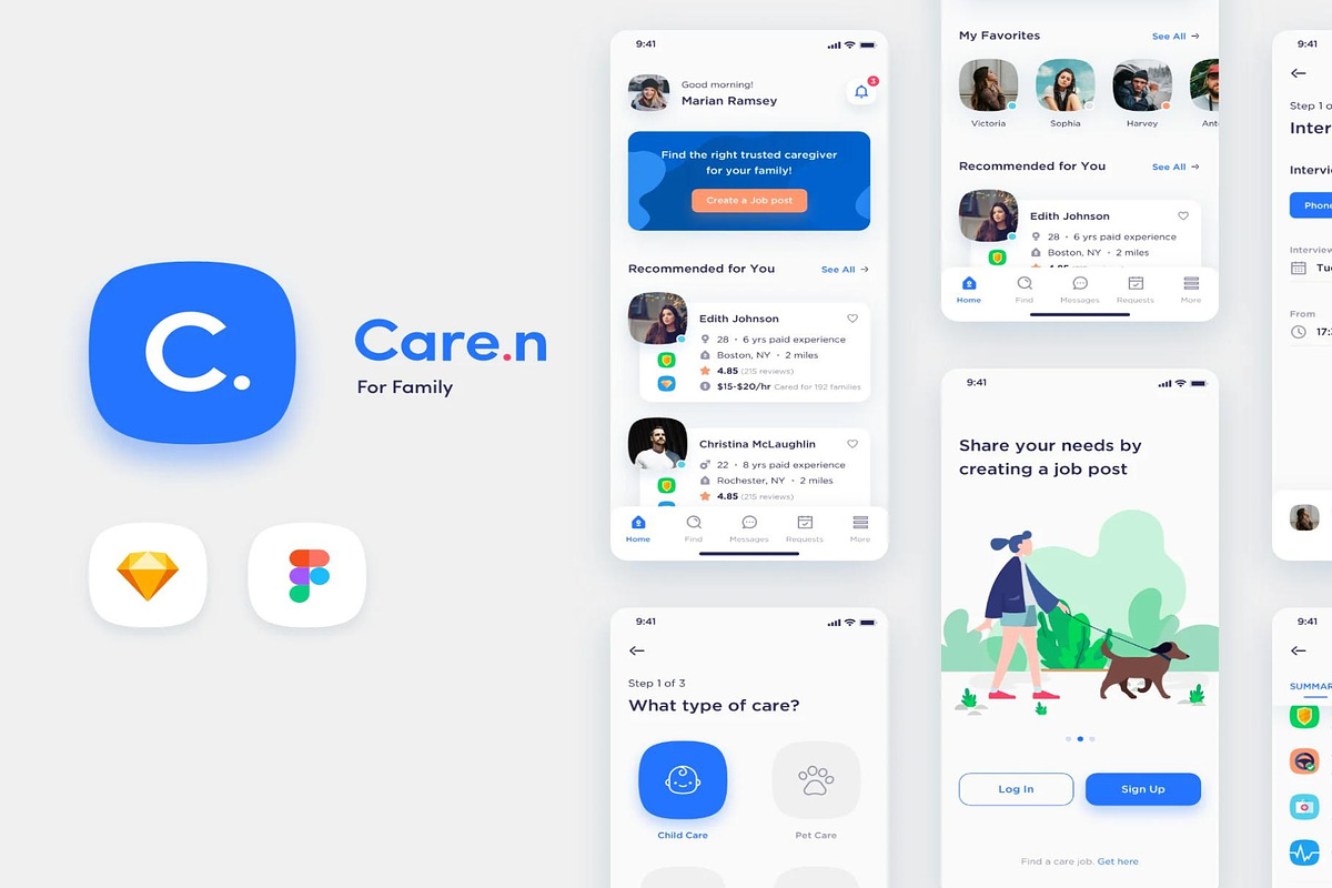 Caren - For Family iOS UI Kit, an UI Kit Template by Creative Perspective (Photo 1 of 10)