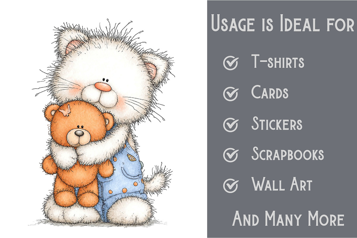 Whimsical Cute Cat Sublimation, an Illustration by Pixels.Craft (Photo 3 of 6)