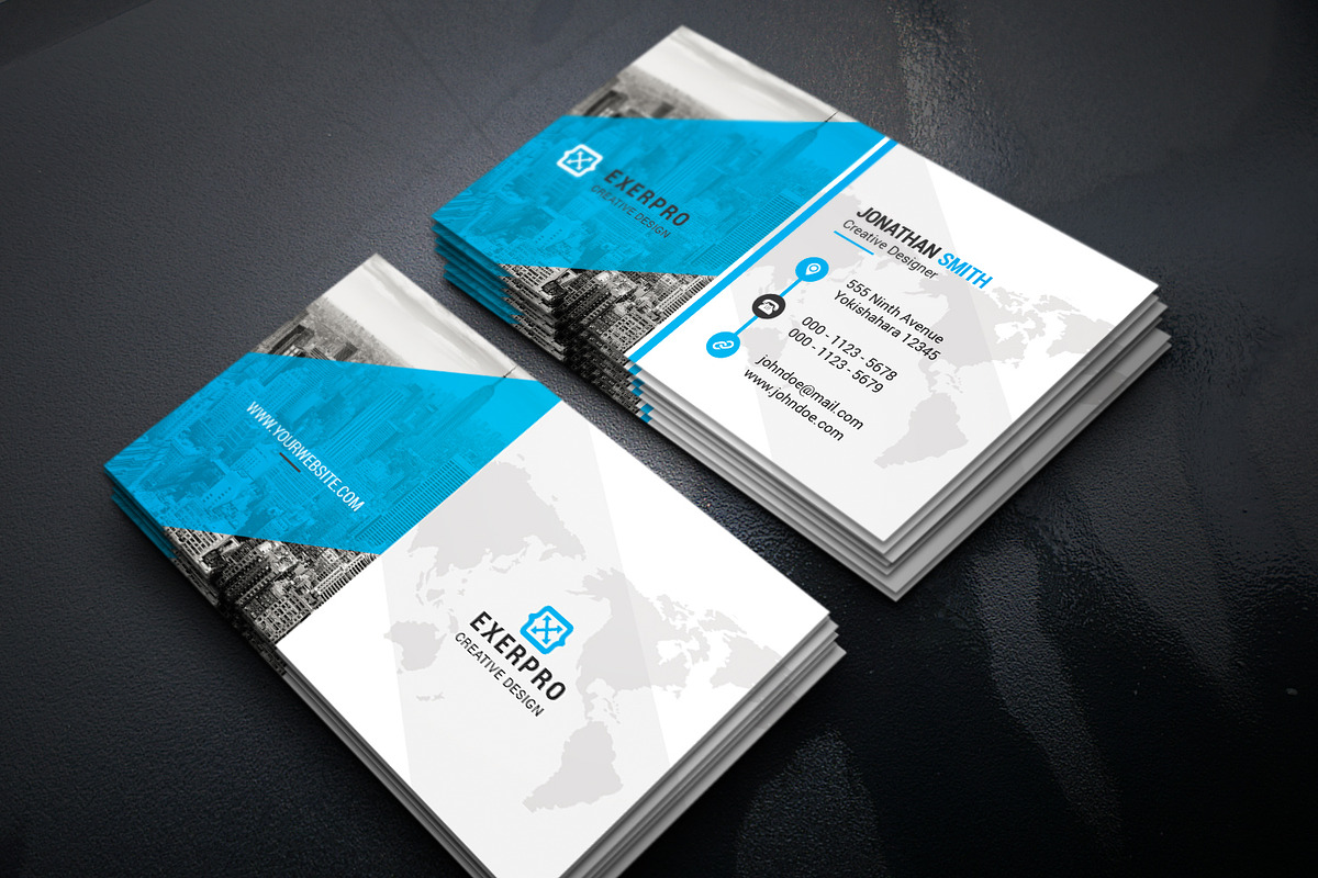 Corporate Business Card Template, a Business Card Template by Shapnochura Design Studio (Photo 1 of 4)