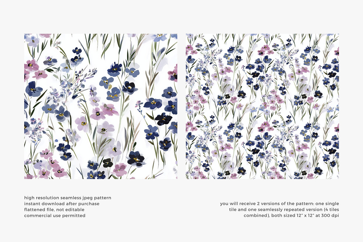 wildflower seamless pattern bundle, a Pattern Graphic by Patishop Art (Photo 8 of 15)