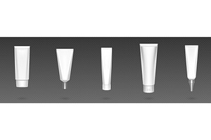 White blank tube mockup for cosmetic, an Object Illustration by art PVP - market