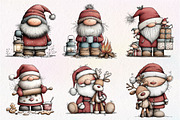 Whimsical Christmas Santa Clipart, an Illustration by Dream Creation (Thumbnail 5 of 7)