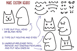 Kookyheads - A Dingbat Doodle Font!