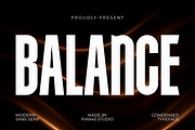 Balance - Condensed Sans Serif Font, a Sans Serif Font by Pian45 Studio (Thumbnail 1 of 8)