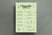 Organic Food Menu Template, a Flyer Template by MightyDesign (Thumbnail 1 of 6)