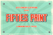 Fifties Print, a Font by Jutta Schneider (Thumbnail 1 of 6)
