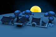 Cartoon Halloween Farm, an Environmental 3D Model by Souchenki (Thumbnail 5 of 11)