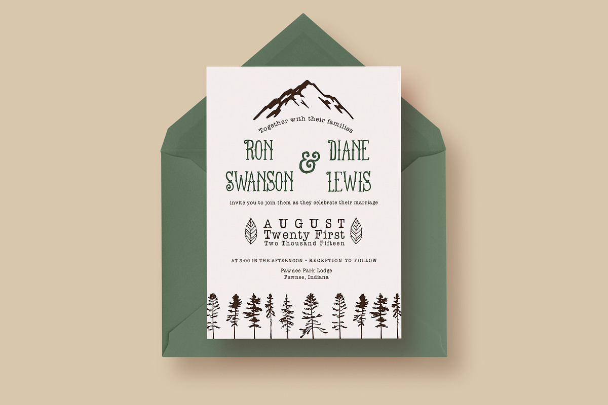 Outdoor Adventurer Wedding Suite, an Invitation Template by Knotted Design (Photo 3 of 4)