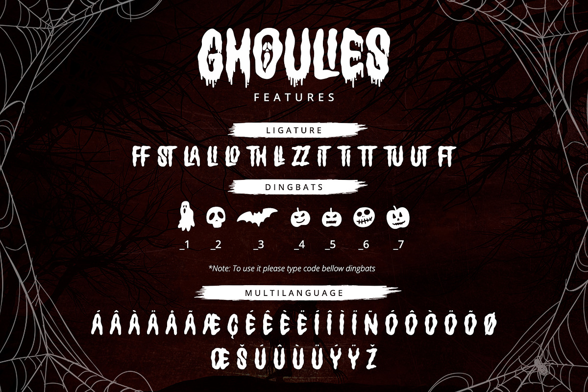 Ghoulies - Horror Display Font, a Sans Serif Font by Alpaprana (Photo 10 of 11)