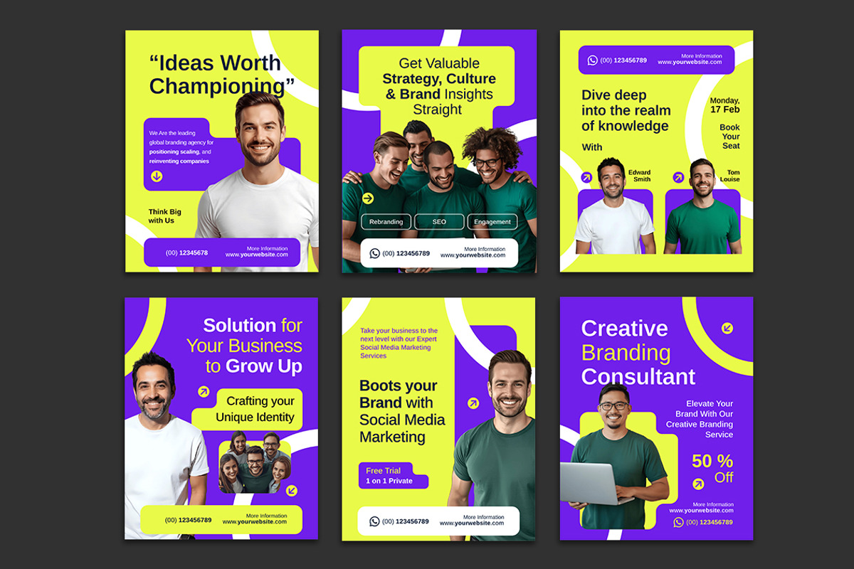 Bright Branding - Instagram Post, a Social Media Template by Jiwstudio (Photo 3 of 4)