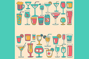 Doodle cocktail icons and patterns, a Pattern Graphic by Art Loft (Thumbnail 16 of 16)