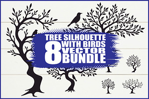 Birds on Tree SVG Cutting Files, an Illustration by jahid234