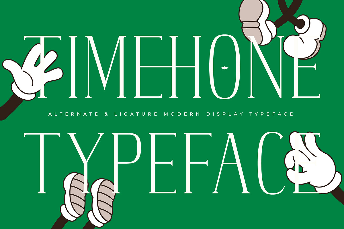 Timehone - Alternate & Ligature, a Serif Font by AmorfaType (Photo 1 of 10)