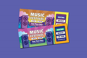 Music Festival Ticket, a Templates & Theme by Patria Ari (P4tcreativa)