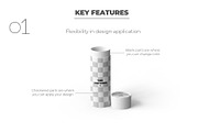 Slim Paper Tube Packaging Mockup Set, a Packaging Mockup by Sheikhadesign (Thumbnail 2 of 11)