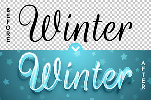 Snowy Winter - Editable Text Effect