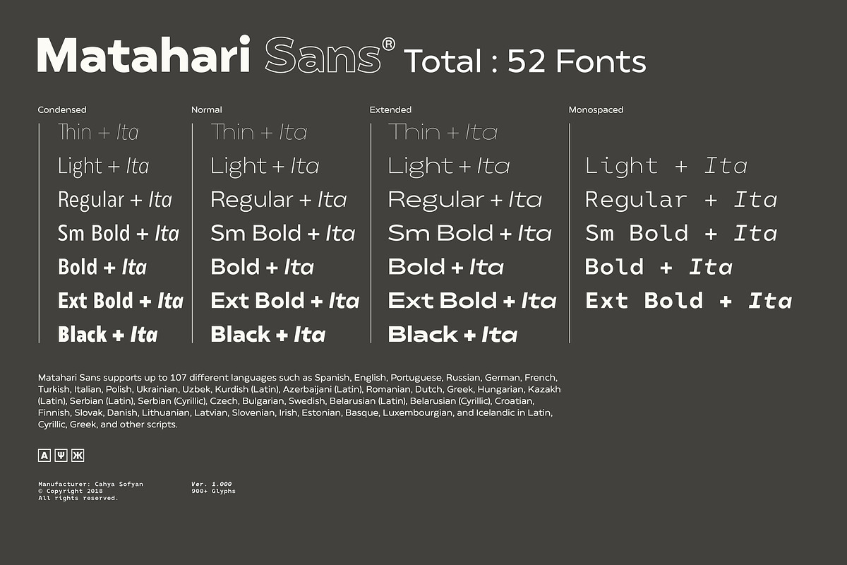 Matahari Sans - Font Family, a Sans Serif Font by Sundance Tipografia (Photo 5 of 22)