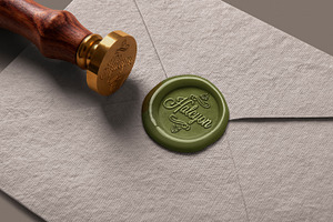 Hot Wax Stamp Logo Mockup