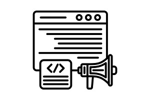 Coding Line Icon