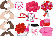 Be Mine Clipart, a Seasonal Illustration by GlamArtZhanna (Thumbnail 3 of 5)