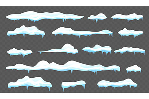 White snow caps or snowdrifts. Icy, an Object Illustration by Vectorbuum