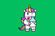 Cute Unicorn Cartoon Vector Icons, an Animal Illustration by Artstorystudio (Thumbnail 4 of 5)