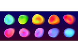 Neon aura gradient circles on dark, an Illustration by art PVP - market