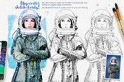 Illustration Sketch PS Action, an Action Add-On by IndWorks Design (Thumbnail 6 of 10)