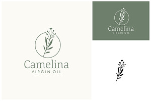 Camelina Sativa Flower Plant Logo, a Branding & Logo Template by Enola99d
