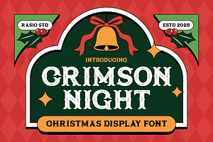 Crimson Night Christmas Font, a Serif Font by Rasio Studio