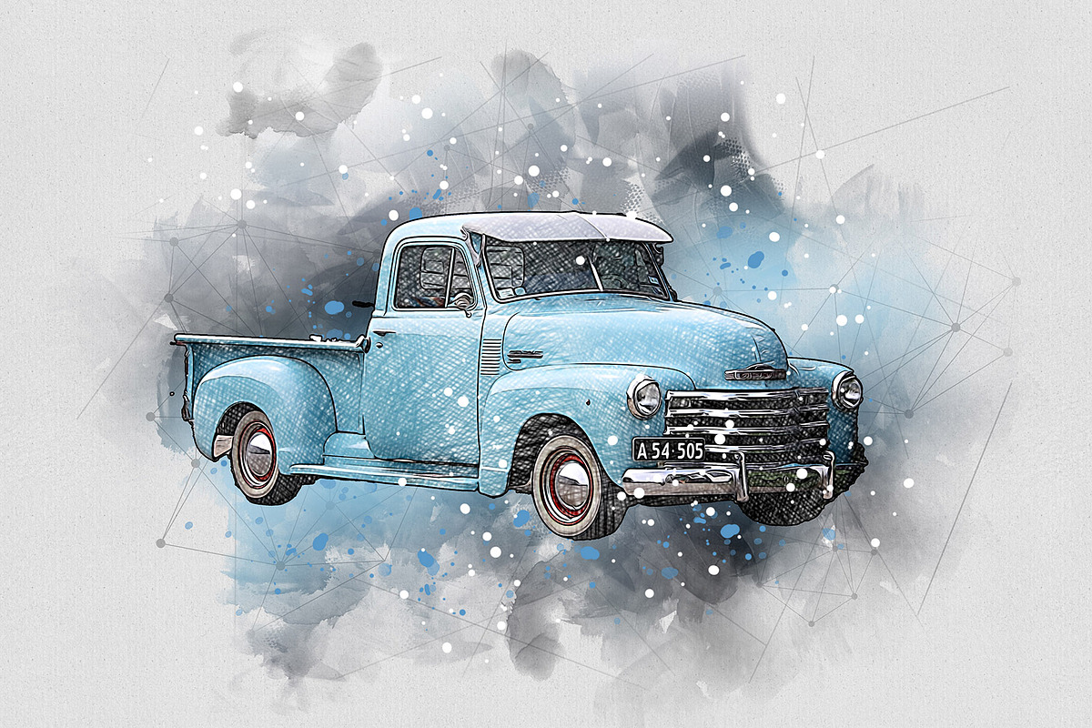 Car Watercolor Art Photo Effect, an Action Add-On by MRI STUDIO (Photo 14 of 15)