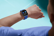 24 Watch Series 11 in Hand Mockups, a Wearable Device Mockup by Asylab (Thumbnail 70 of 107)
