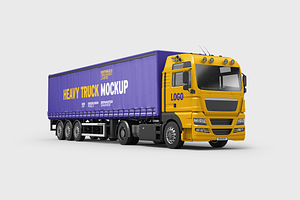 Heavy Truck Mockup, an Advertising Mockup by Xtrahive
