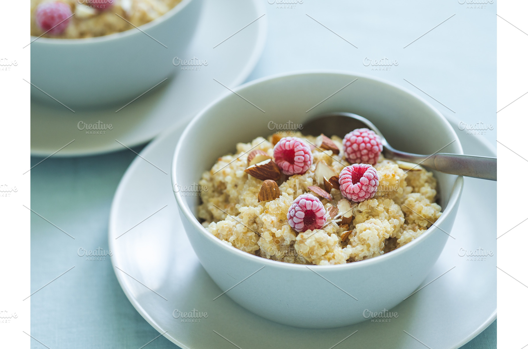 Quinoa porrige with raspberries and, a Food & Drink Photo by Fascinadora