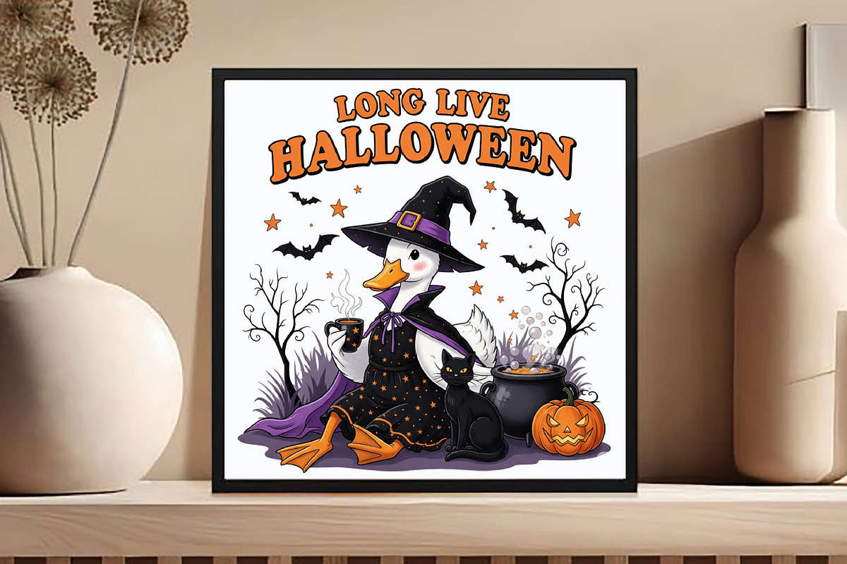 Halloween Goose Witch Long Live Png, an Illustration by DreamCafeArt (Photo 6 of 7)