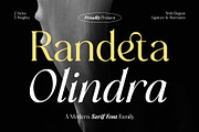 Randeta Olindra - Serif Family, a Serif Font by Novitype (Thumbnail 1 of 13)