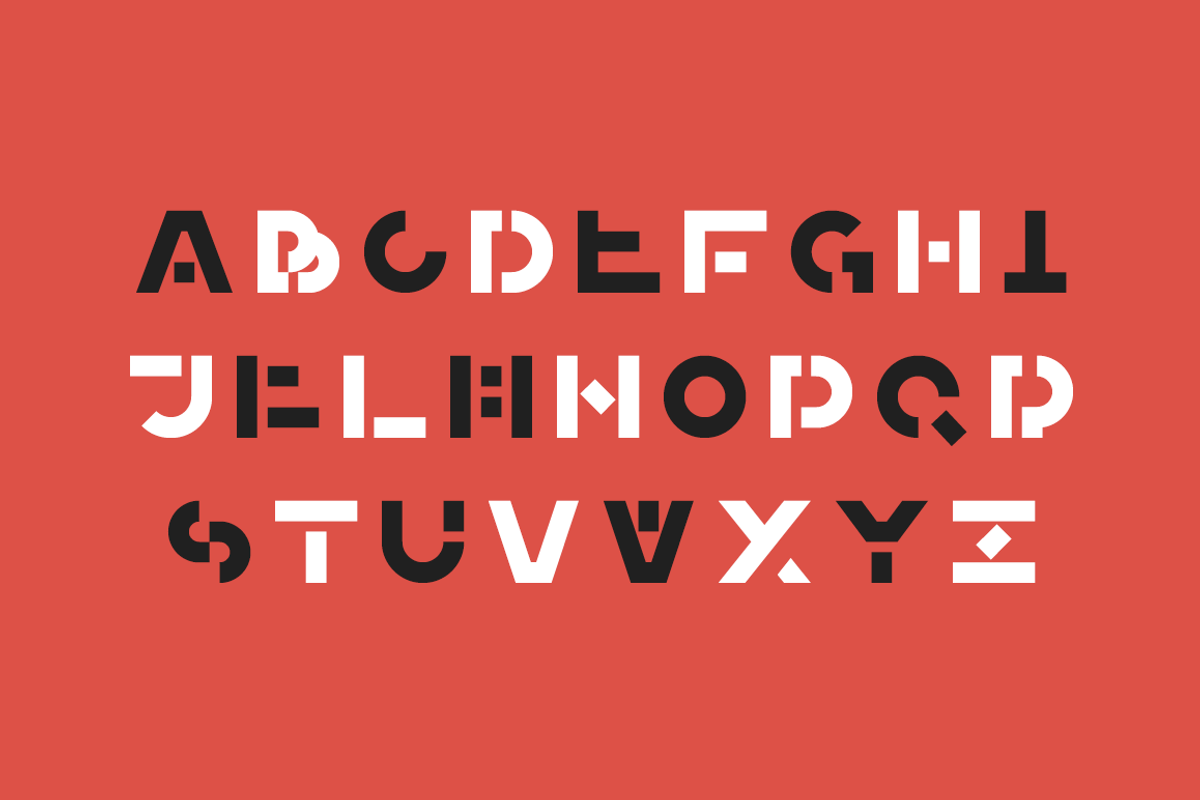 MONO — Block Font preview 2
