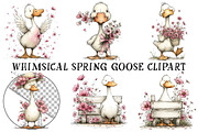 Whimsical Spring Goose Clipart, an Illustration by OK Design (Thumbnail 2 of 6)