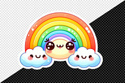 Kawaii Rainbow Stickers PNG, an Illustration by Creative Art (Thumbnail 5 of 9)