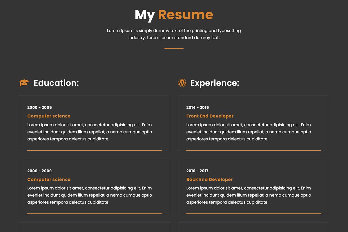 Faruq - Developer Portfolio HTML, a Bootstrap Template by Themeplaza (Photo 4 of 7)