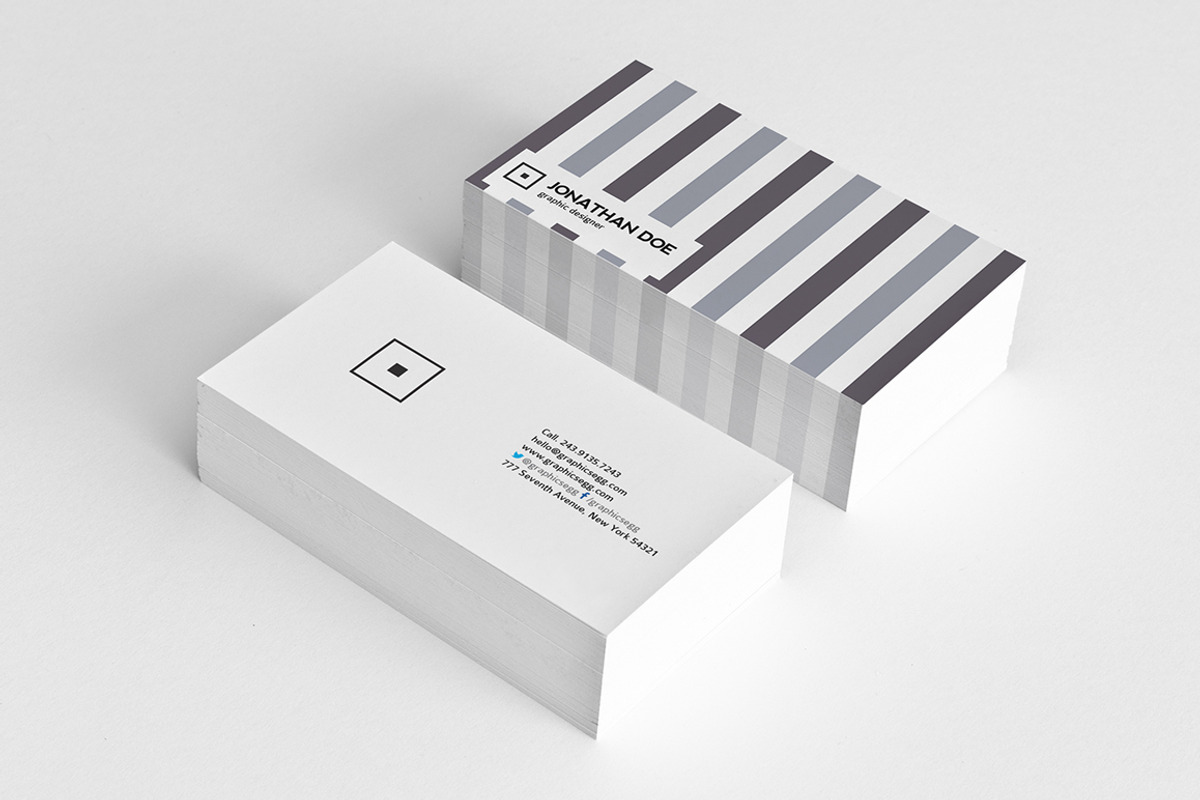 30 Minimal Business Cards Bundle, a Business Card Template by GraphicsEgg (Photo 2 of 32)